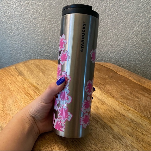 Starbucks 2017 16 oz. Sakura Cherry Blossom SS Tumbler Mug - Picture 3 of 8